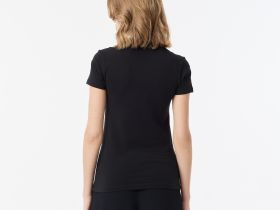 Женская хлопковая футболка Lacoste свободного кроя