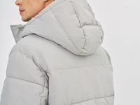 Утеплённая куртка с капюшоном, Серый