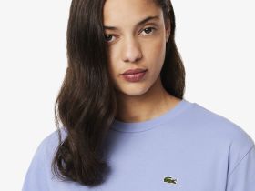 Женская футболка Lacoste свободного кроя из мягкого хлопка