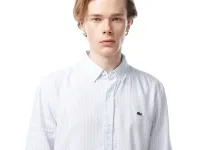 Мужская рубашка Lacoste с монограммой из смеси льна