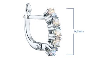 Серьги из белого золота с бриллиантами э4701сг10161600