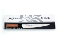 Нож кухонный для нарезки Kanetsune, сталь DSR1K6, рукоять pakka wood