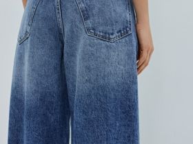 Джинсы со средней посадкой, Синий