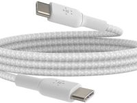 Кабель Belkin BoostCharge Braided USB-C - USB-C, 1 м, нейлон белый