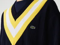 Женский шерстяной свитер Lacoste в полоску