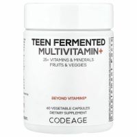 Codeage, Ферментированный мультивитаминный комплекс для подростков, 25+ витаминов, минералы, 60 капсул