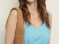 Сарафан миди приталенного силуэта с принтом в горо