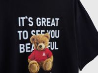 Футболка с принтом для девочек, Черный