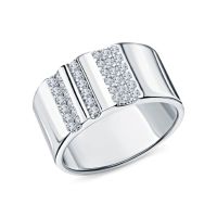Серебряное кольцо с фианитами