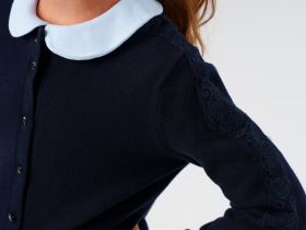 Кардиган с украшением из страз для девочки