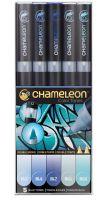 Набор маркеров Chameleon Blue Tones голубые тона 5 шт