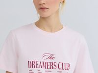 Футболка с принтом, Розовый