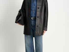 Тренч из натуральной кожи