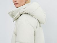 Утеплённая куртка с капюшоном, Бежевый