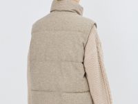 Утеплённый жилет, Бежевый