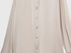 Блузка из сатина, Бежевый