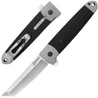 Нож складной Cold Steel Oyabun, сталь 4034SS, рукоять TPR/GRN, черный/серый