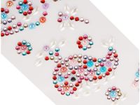 Наклейки акриловые MESHU "Whale", 19*8см, стразы, 210 наклеек