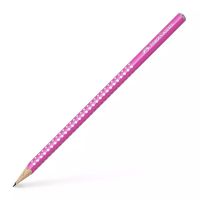Карандаш чернографитный Faber-Castell "Sparkle" B, цвет корпуса жемчужно-розовый
