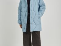 Полупальто утепленное с воротником-стойкой