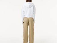 Женские прямые джинсовые брюки Lacoste свободного кроя из смеси льна