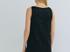 Платье мини из жаккарда, Черный