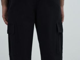 Джоггеры из твила с карго-карманами, Черный