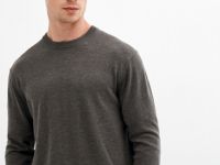 Базовый вязаный джемпер, Коричневый