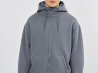 Утеплённая толстовка на молнии, Серый