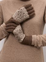 Перчатки из шерсти с рисунком UL