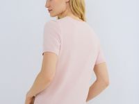 Базовый джемпер с коротким рукавом, Розовый