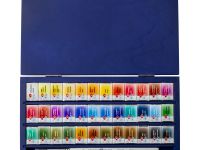 Набор акварели "Белые Ночи" 36 шт х 2,5 мл, кисть, синее дерево