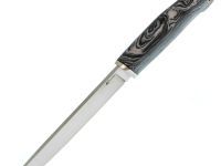 Нож Пантера, сталь М398, рукоять мельхиор, микарта