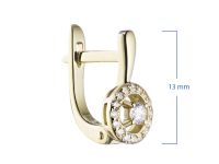 Серьги из желтого золота с бриллиантами э0301сг10177400