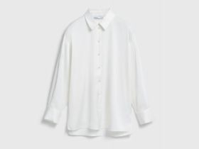 Блузка из сатина, Белый