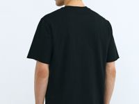 Базовая футболка с необработанным краем, Черный