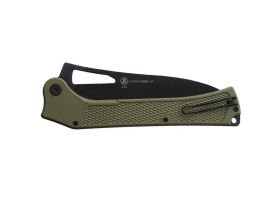 Складной нож Ontario Camp Plus EDC, сталь 420, рукоять термопластик GRN, оливковый/черный