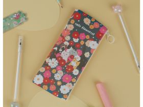Пенал мягкий MESHU "Flowers" 20х10 см, искусственная кожа