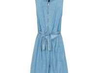 Полукомбинезон текстильный джинсовый для девочек