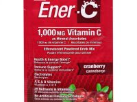 Ener-C, Витамин C, шипучий растворимый порошок для напитка со вкусом клюквы, 30 пакетиков, 10,0 унций (282,3 г)