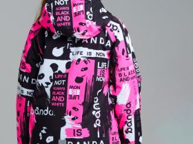 Куртка текстильная с полиуретановым покрытием для девочек (ветровка)