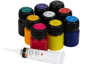 Набор акриловых красок для витража "Decola" 9 цв*20 мл с контуром