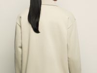 Толстовка из хлопка с отложным воротником