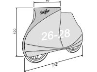 Чехол - накидка для велосипеда Старт II 26&quot;-28&quot; (черный / серый)