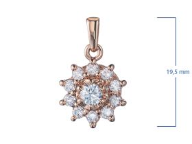 Классическая подвеска из красного золота э0212пд04202940_white