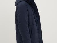 Стеганое утепленное пальто с капюшоном