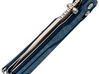 Складной нож SRM Rubik 7228B-ME2, сталь 140Cr, рукоять микарта, синий