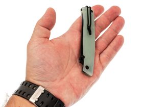 Складной нож Sanrenmu 311L-GC, сталь sandvik 12C27, рукоять G10 jade