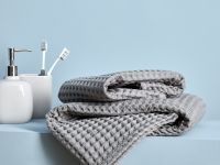 Полотенце вафельное Francesca, серое