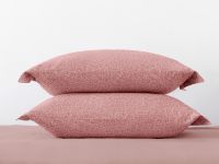 Комплект наволочек Латери (листья) с ушками, коричневый